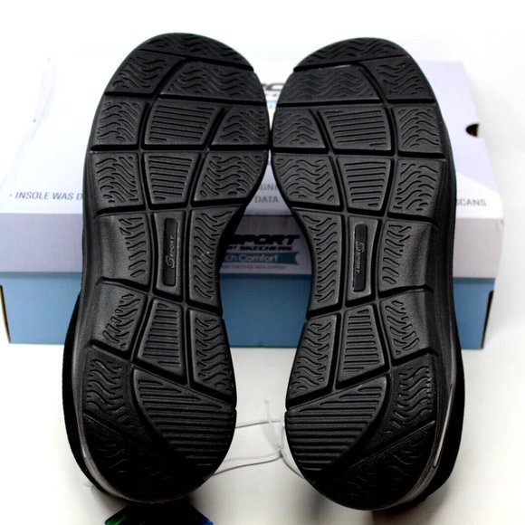 New S SPORT by SKECHERS Men's CAMRON Arch Support Black Sneakers Shoes Size 11.5 - Picture 6 of 12